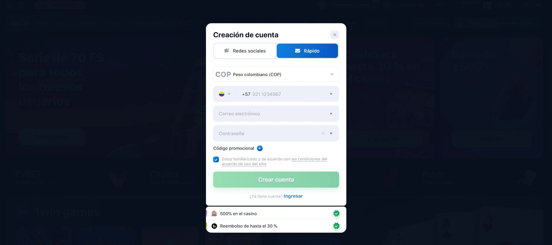 1win aviator registro