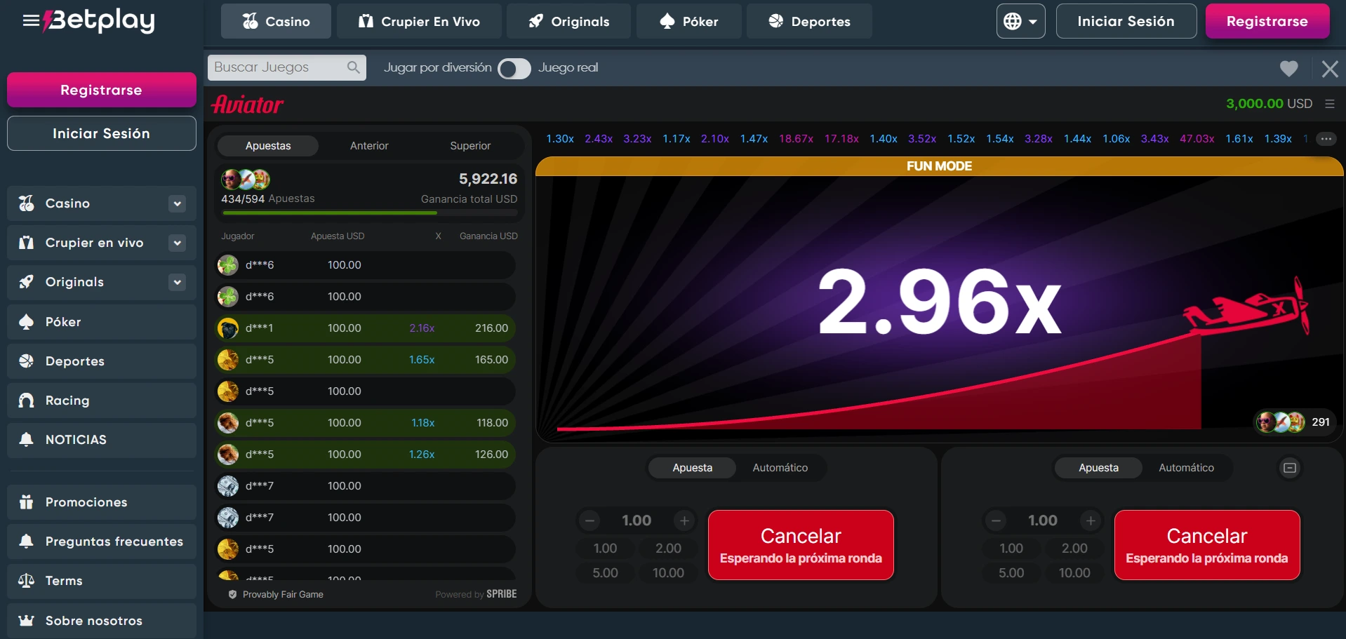 aviator betplay high risk play